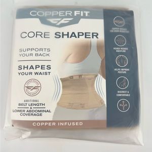 Copper Infused Fit Core/Waist Shaper Back Support Sz. Small/medium " Beige New
